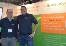 Joan Timmermans and Koen van Kempen of NovaCropControl would rather go out for plant sap analysis than have their picture taken, but can laugh about it.